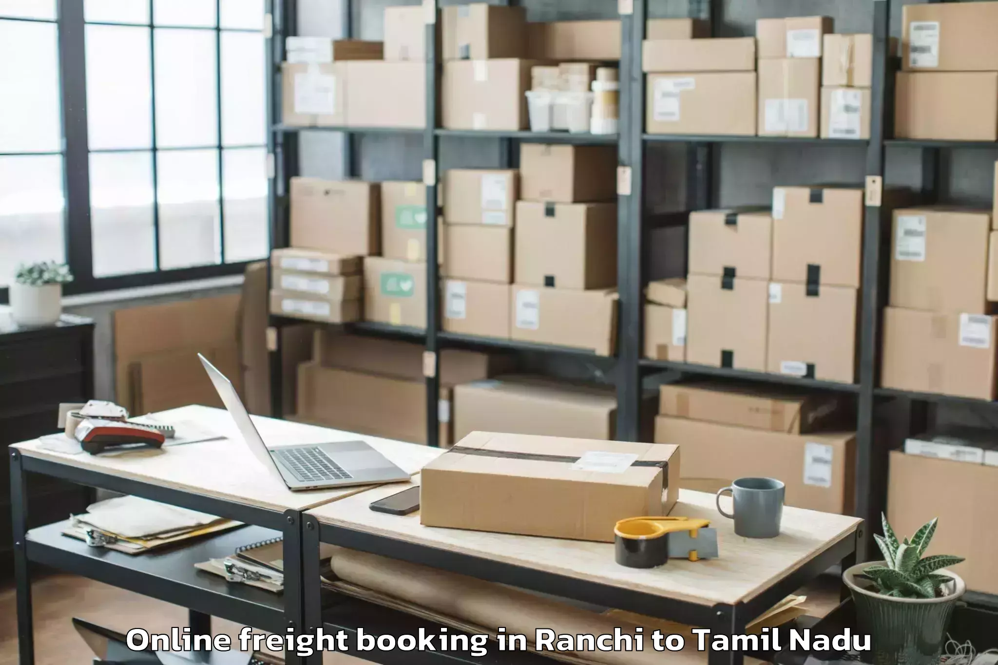 Trusted Ranchi to Thiruthuraipoondi Online Freight Booking